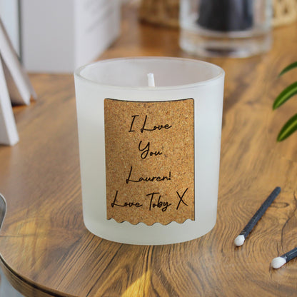 Personalised Cork Label Candle Jar