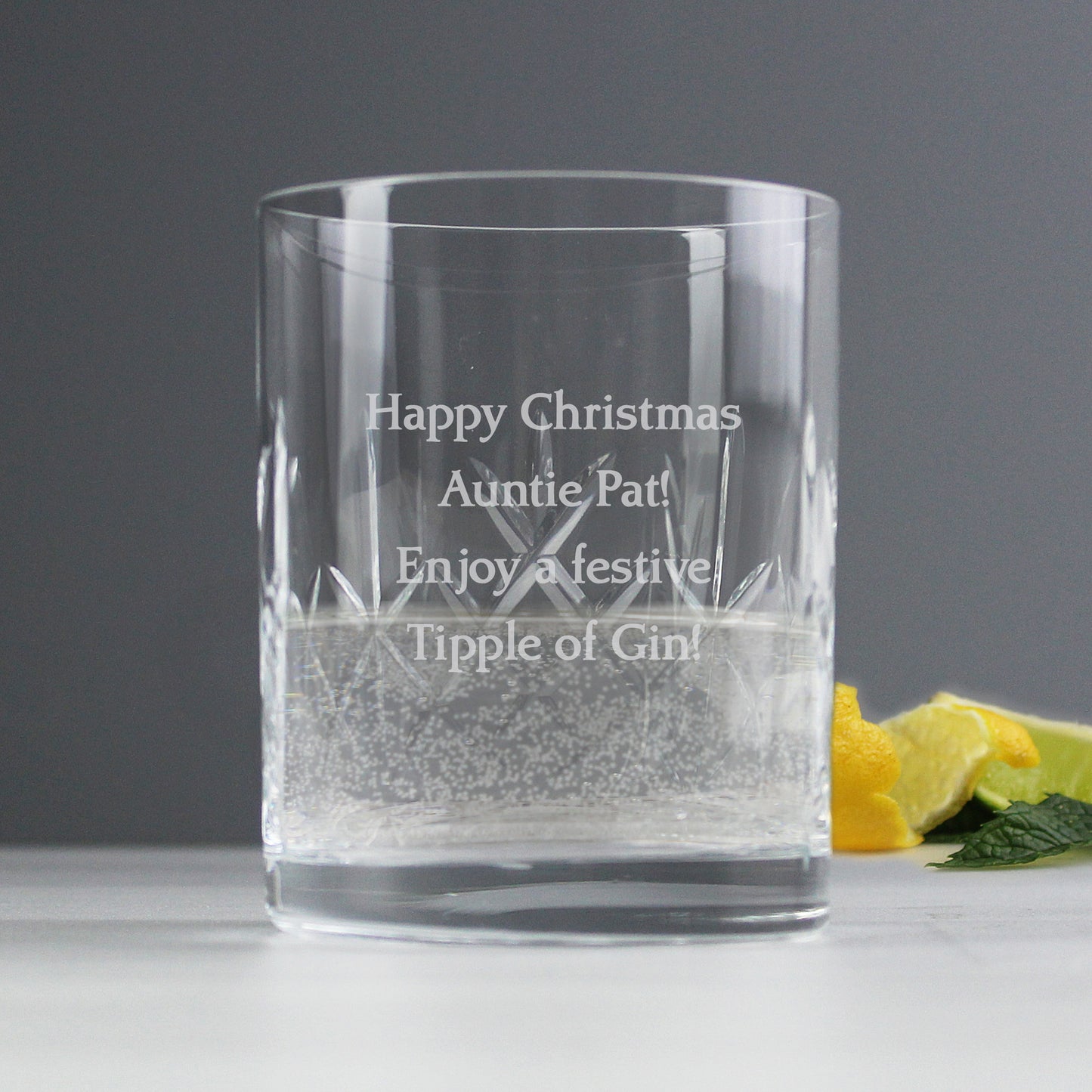 Personalised Cut Crystal Tumbler