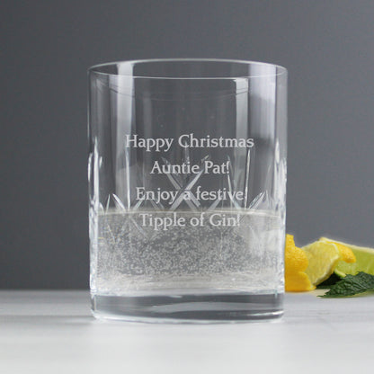 Personalised Cut Crystal Tumbler