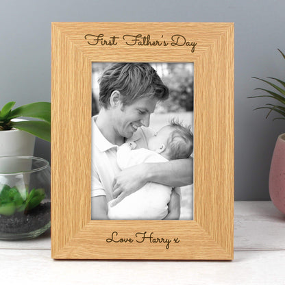 Personalised Free Text 6x4 Portrait Wooden Photo Frame