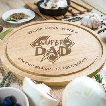 Personalised Super Dad Chopping Board