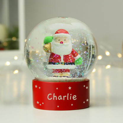 Personalised Name Only Santa Snow Globe