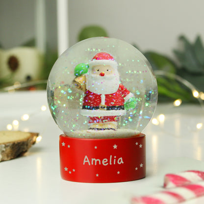 Personalised Name Only Santa Snow Globe