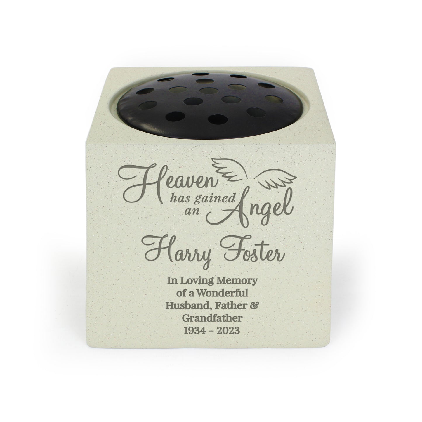 Personalised Angel Memorial Vase