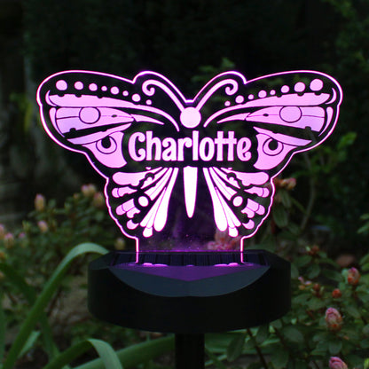 Personalised Butterfly Solar Light