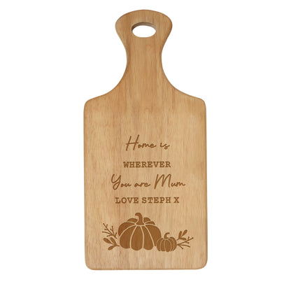 Personalised Pumpkin Paddle Chopping Board