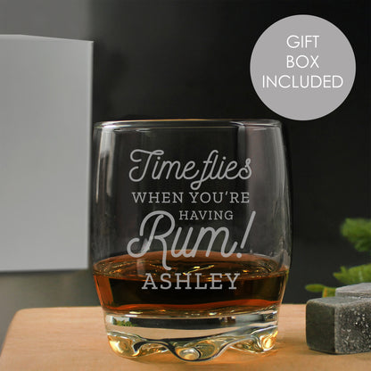 Personalised Time Flies When You're Having Rum Tumbler