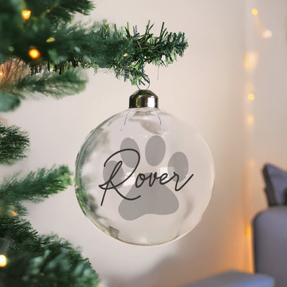 Personalised Pet Glass Bauble
