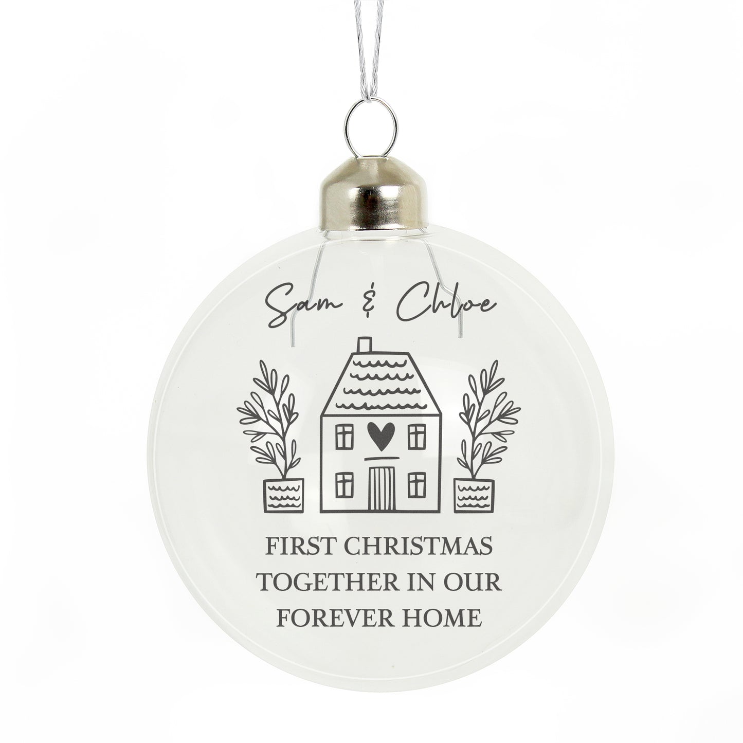 Personalised Home Glass Bauble