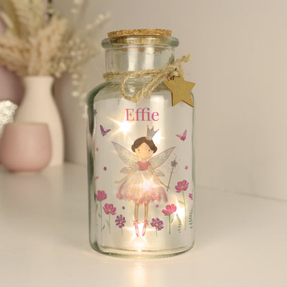 Personalised Fairy Princess LED Glass Jar