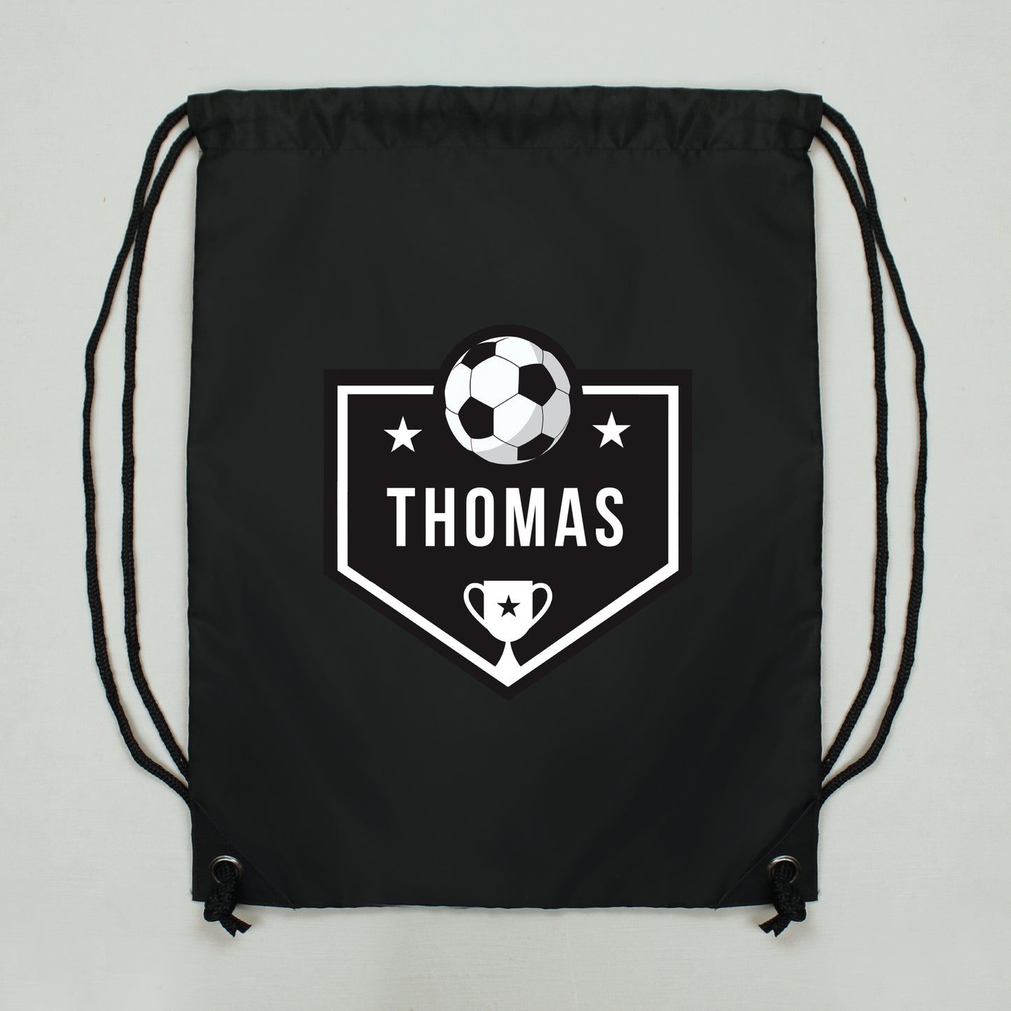 Personalised Football Banner Black Kit Bag