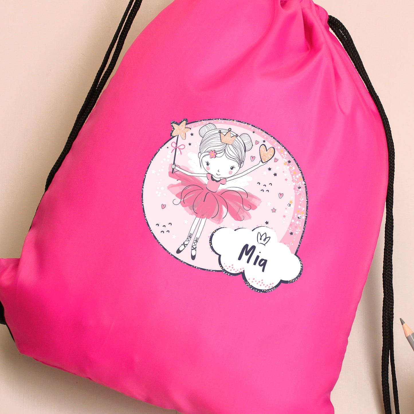 Personalised Princess Ballerina Pink Kit Bag