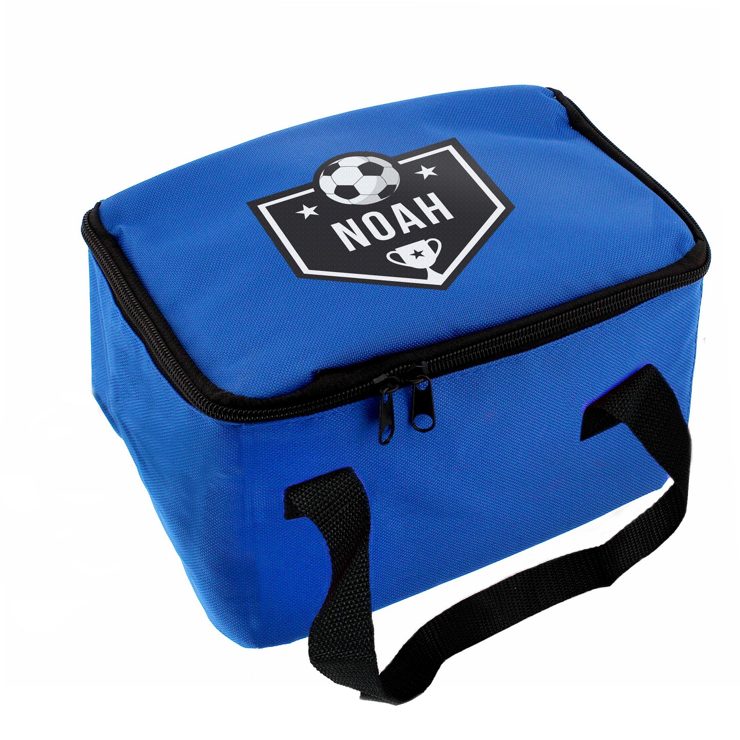 Personalised Football Blue Lunch Bag