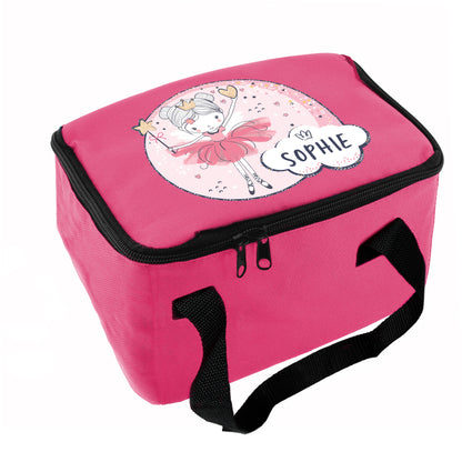 Personalised Princess Ballerina Pink Lunch Bag