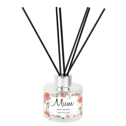 Personalised Floral Sentimental Reed Diffuser
