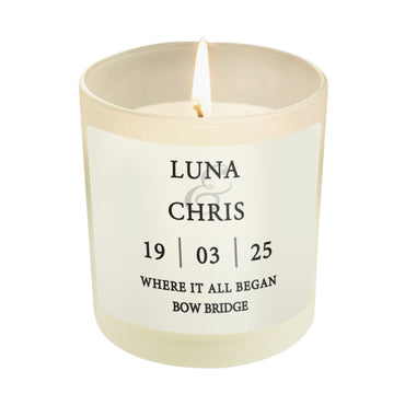 Personalised Couples Scented Jar Candle