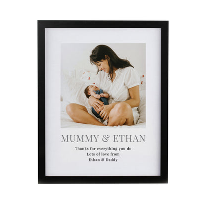 Personalised Square Photo Upload Black Poster Frame