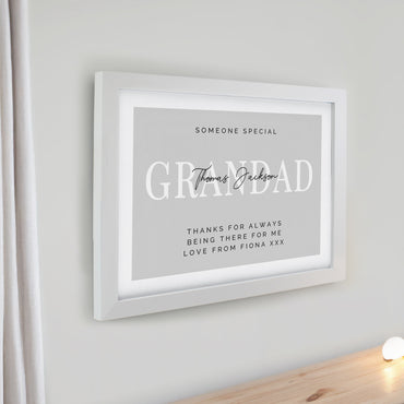 Personalised Free Text White Poster Frame