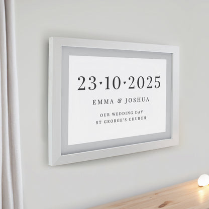 Personalised Special Date White Poster Frame