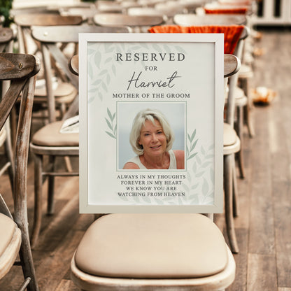 Personalised Reserved For Photo Upload White Poster Frame