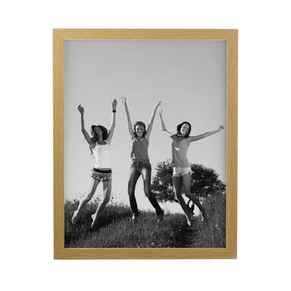 Personalised Photo Upload Oak Poster Frame