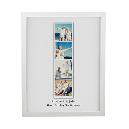 Personalised Photo Upload Strip White Poster Frame
