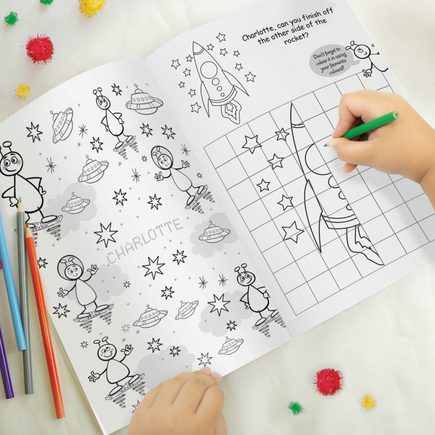 Personalised Space Colouring Book