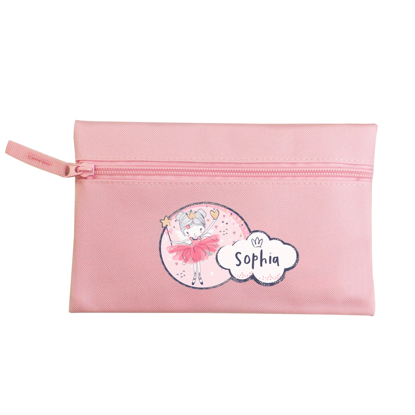 Personalised Princess Ballerina Pink Pencil Case
