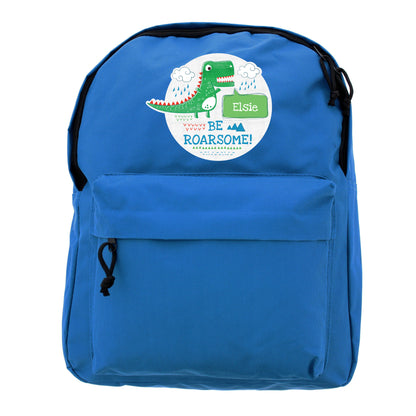 Personalised 'Be Roarsome' Dinosaur Backpack