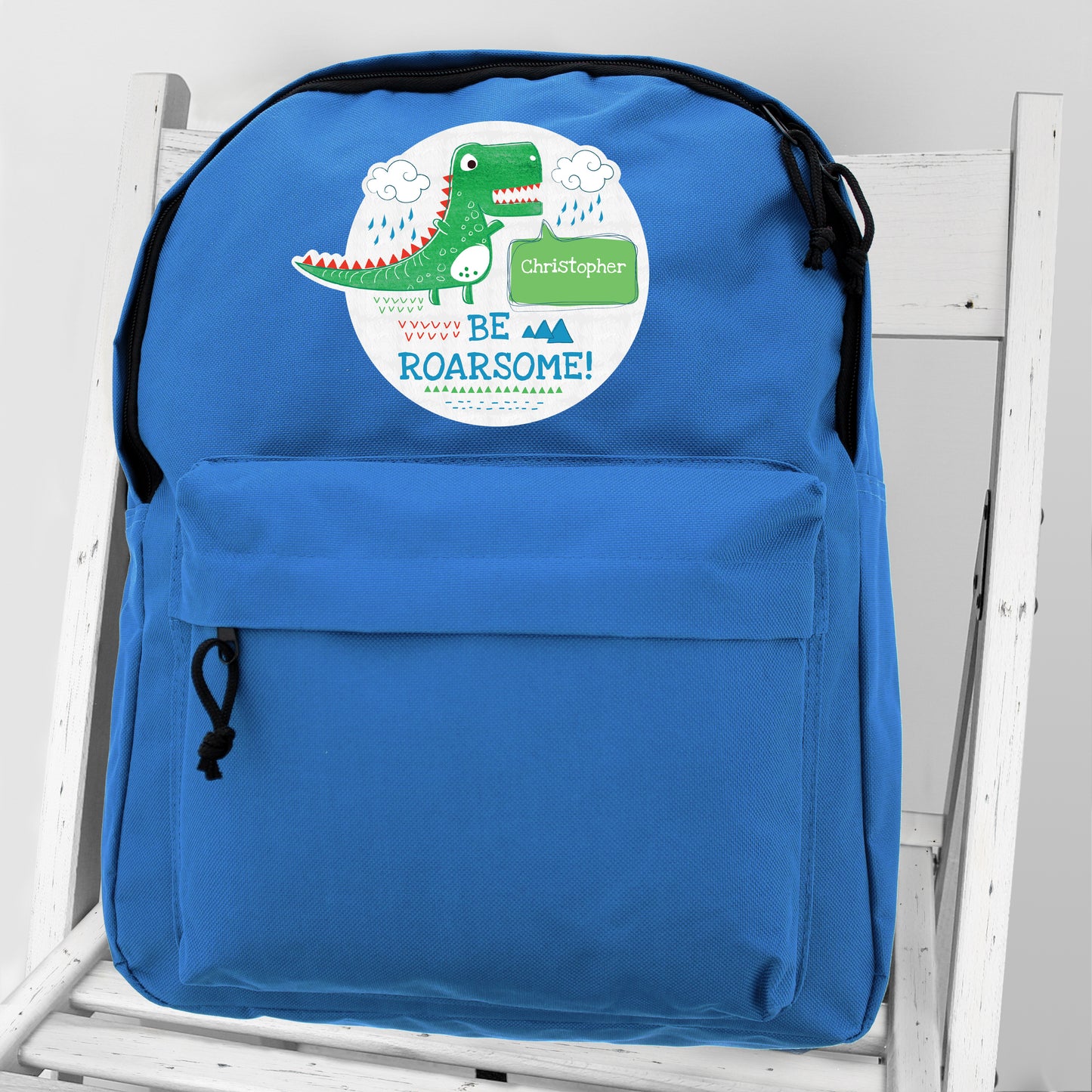 Personalised 'Be Roarsome' Dinosaur Backpack