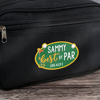 Personalised Best By Par Wash Bag