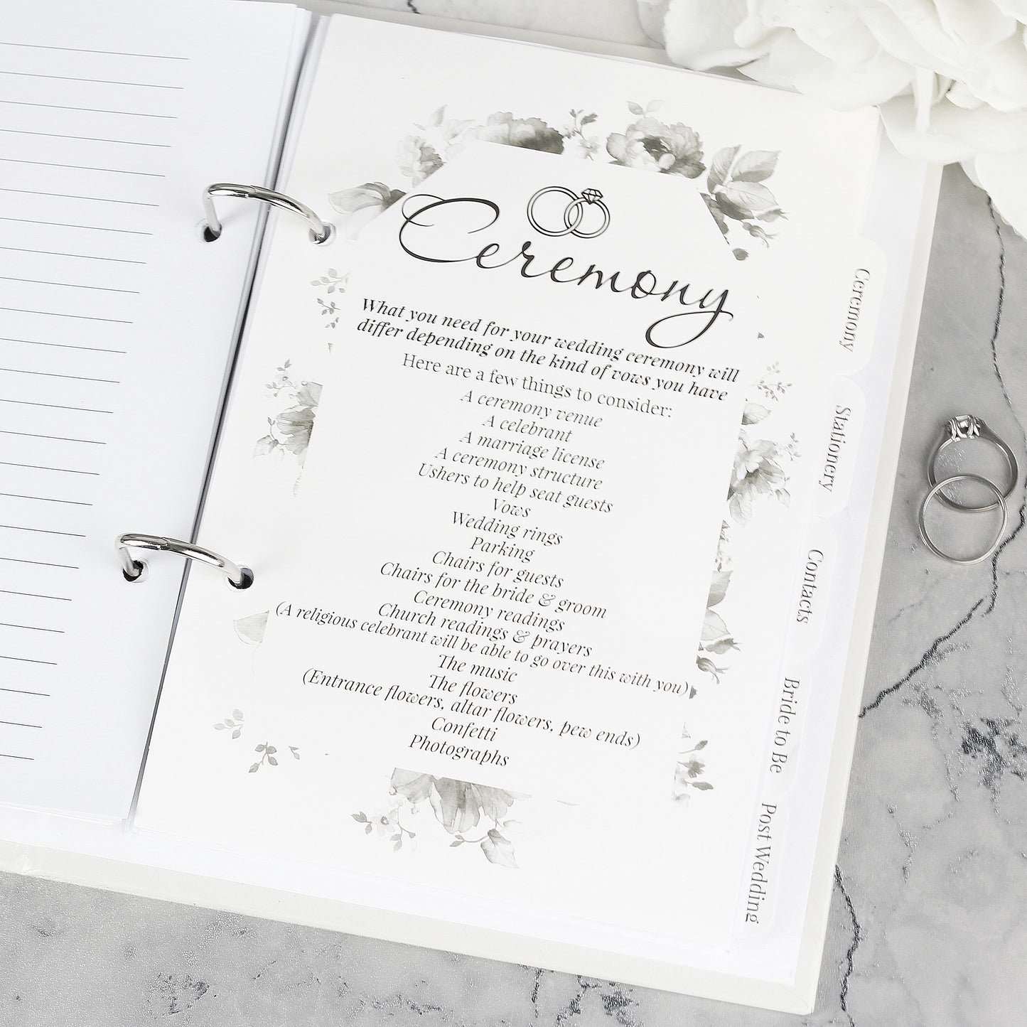 Personalised Floral Wedding Planner