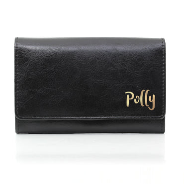 Personalised Gold Name Black Purse
