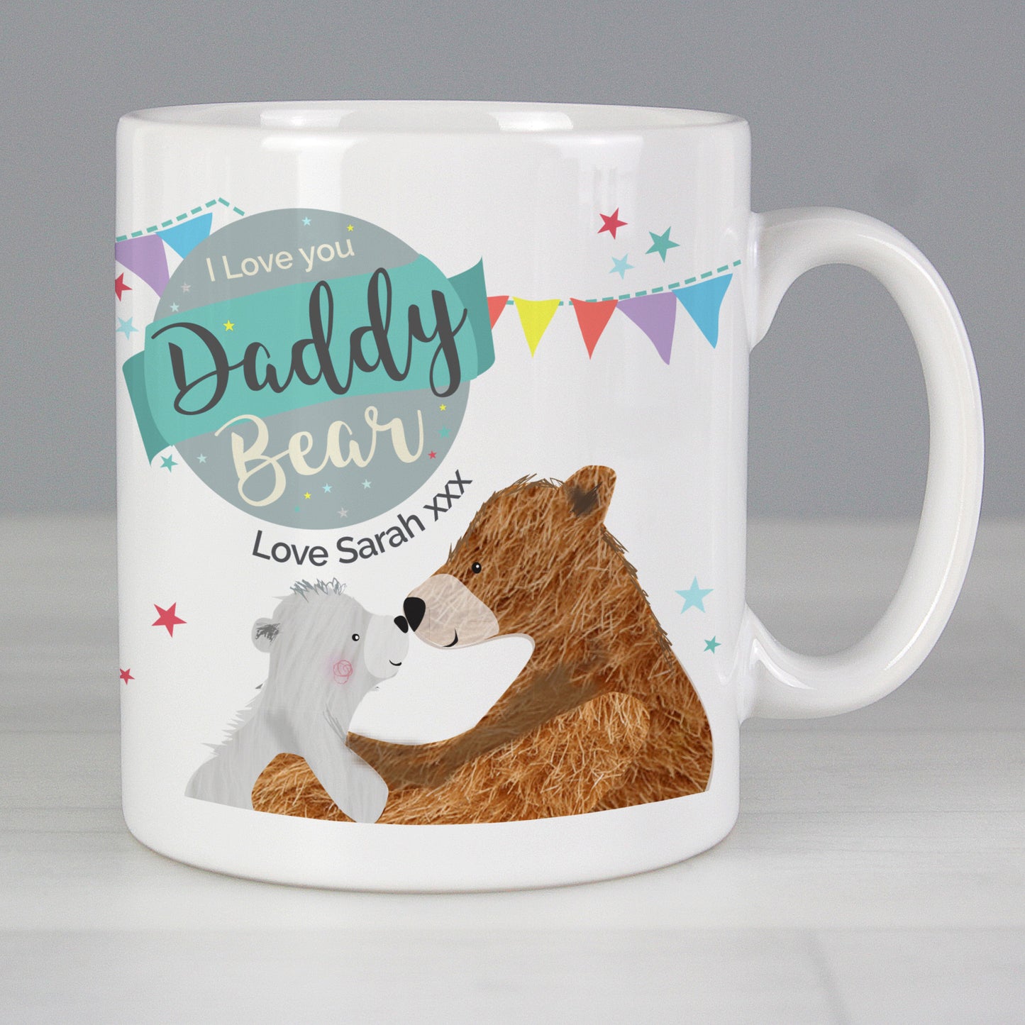Personalised Daddy Bear Bunting Mug