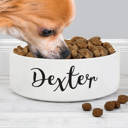 Personalised Any Name 15cm Medium White Pet Bowl