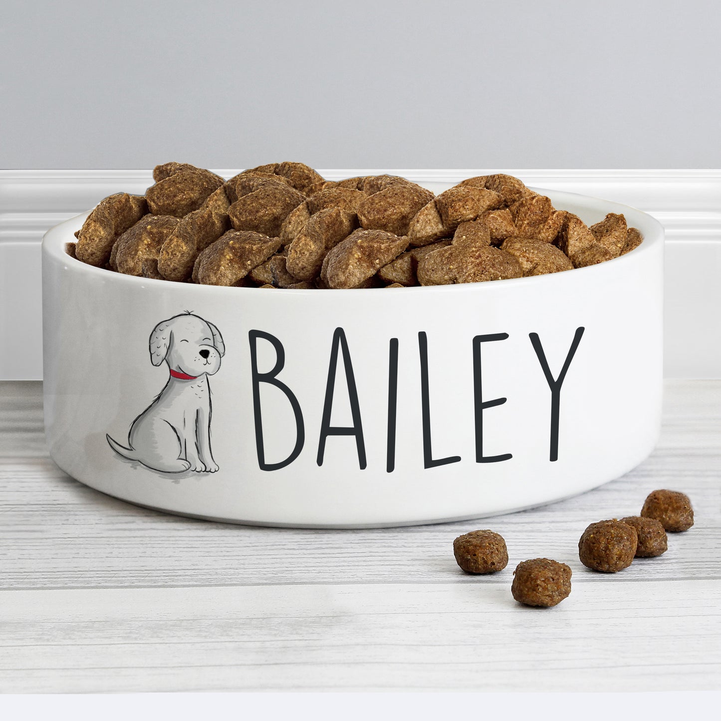 Personalised Scribble Dog 15cm Medium Pet Bowl