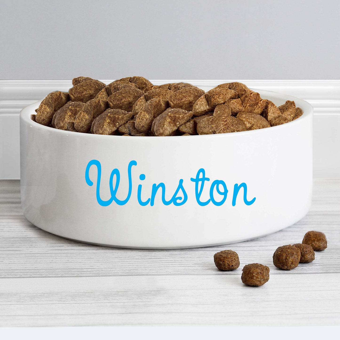 Personalised Blue Name 15cm Medium Pet Bowl
