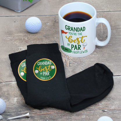 Personalised Best By Par Mug & Socks Set