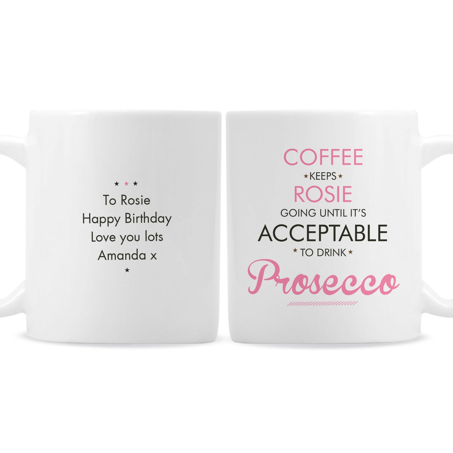 Personalised Pink Acceptable to Drink Mug