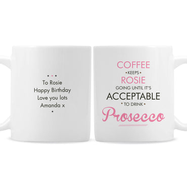 Personalised Pink Acceptable to Drink Mug