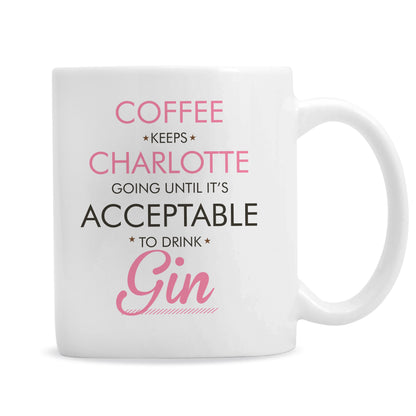 Personalised Pink Acceptable to Drink Mug