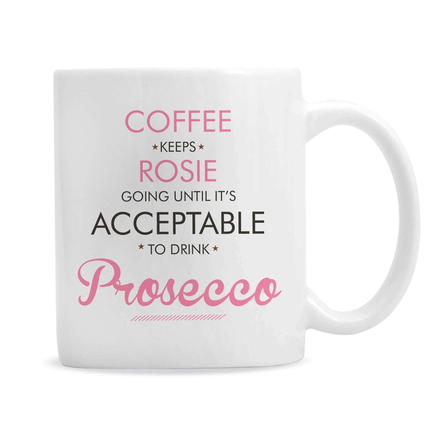 Personalised Pink Acceptable to Drink Mug