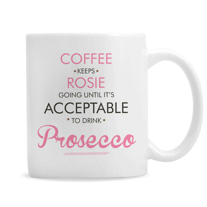 Personalised Pink Acceptable to Drink Mug
