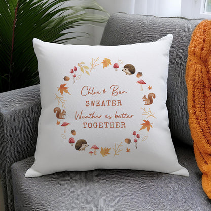 Personalised Autumn Cushion