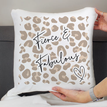 Personalised Leopard Print Cushion