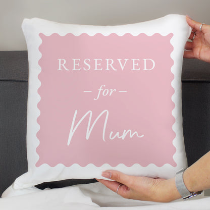 Personalised Pink Reserved For Cushion