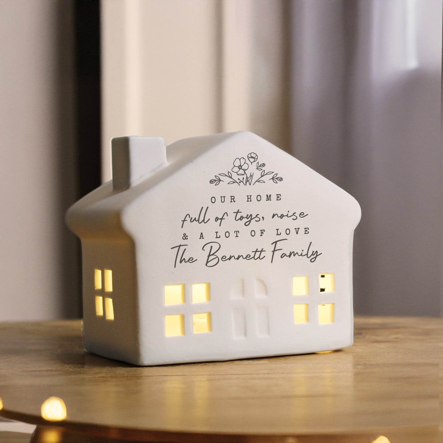 Personalised Floral LED House