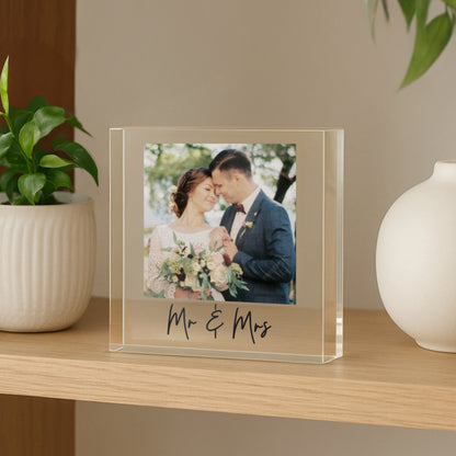 Personalised Photo Upload Small Glass Ornament