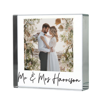 Personalised Photo Upload Small Glass Ornament