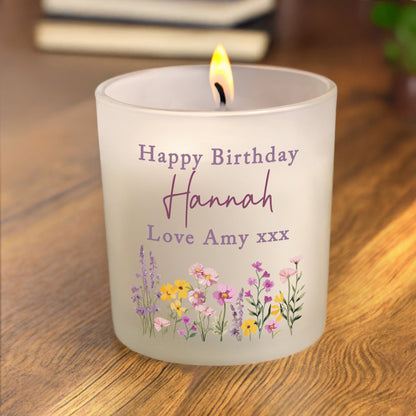 Personalised Wild Flower Jar Candle